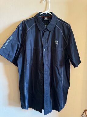 Harley-Davidson Men's Short-Sleeve Button-Up Shirt - Black